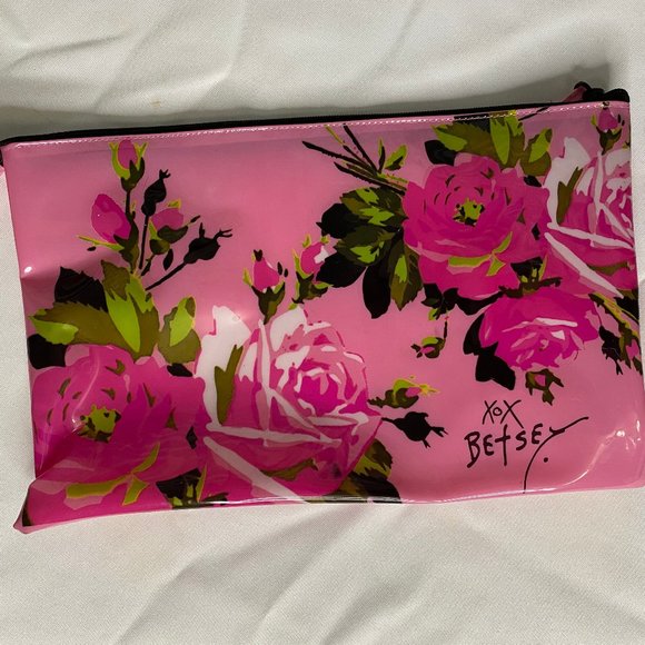 Betsey Johnson Handbags - BETSEY JOHNSON floral cosmestic bag